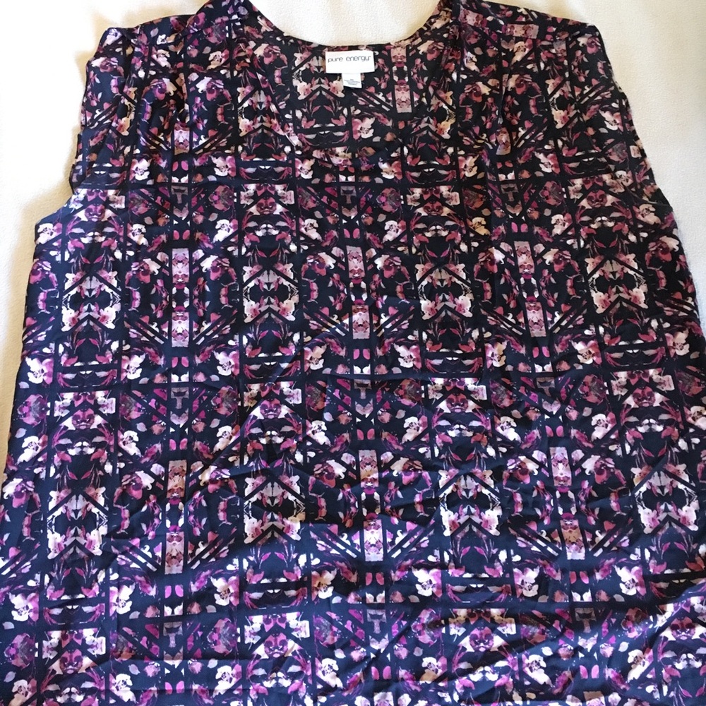 Pure Energy floral and geometric blouse